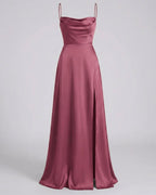 Women's Wedding Guest Evening Maxi Dress with Lace-Up Back