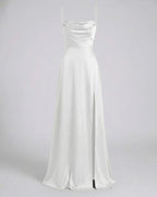 Women's Wedding Guest Evening Maxi Dress with Lace-Up Back