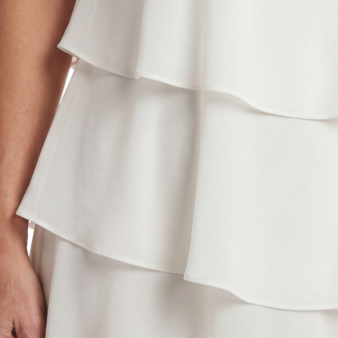 Women's Wedding Guest Party Dress with Layered Skirt