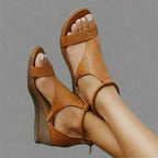 Women's Wedge Platform Sandals with Ankle Strap