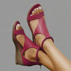 Women's Wedge Platform Sandals with Ankle Strap