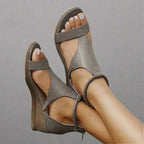Women's Wedge Platform Sandals with Ankle Strap