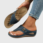 Women's Wedge Slip On Sandals with Cut-Out Upper