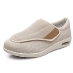 Women's Wide Fit Slip On Shoes with Velcro Strap
