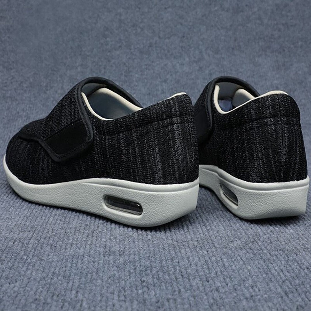Women's Wide Fit Slip On Shoes with Velcro Strap
