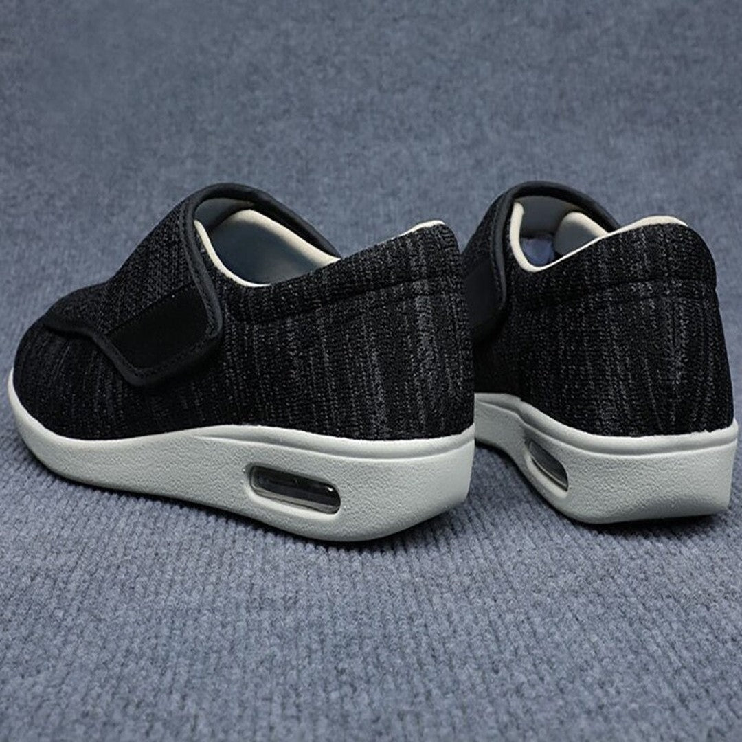 Women's Wide Fit Slip On Shoes with Velcro Strap