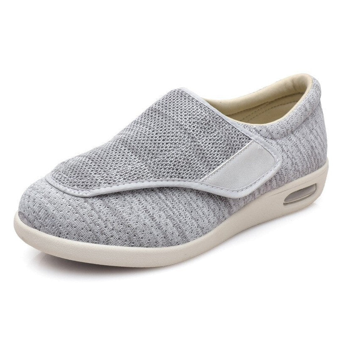 Women's Wide Fit Slip On Shoes with Velcro Strap