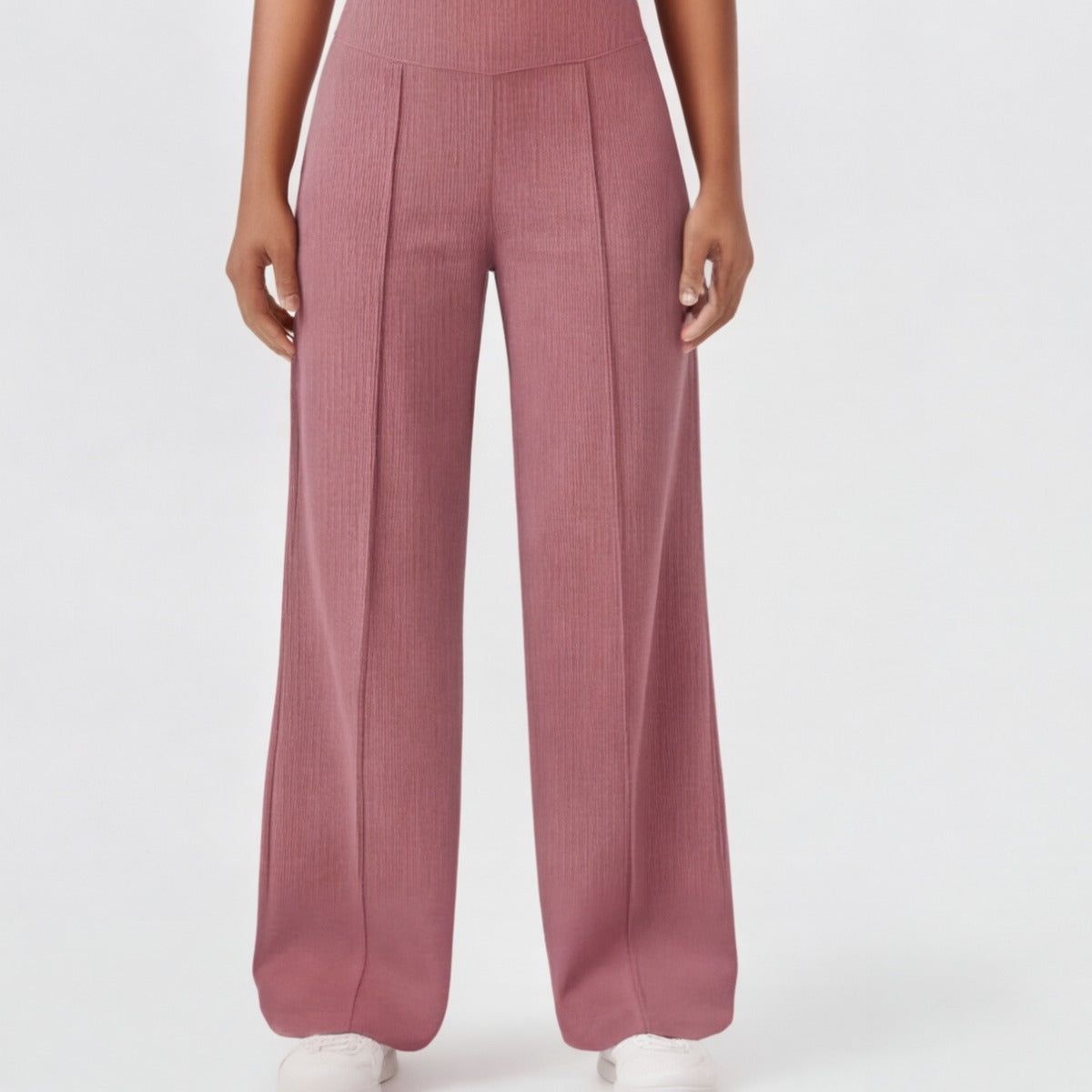Women's Wide Leg High Waist Pants with Front Pleats