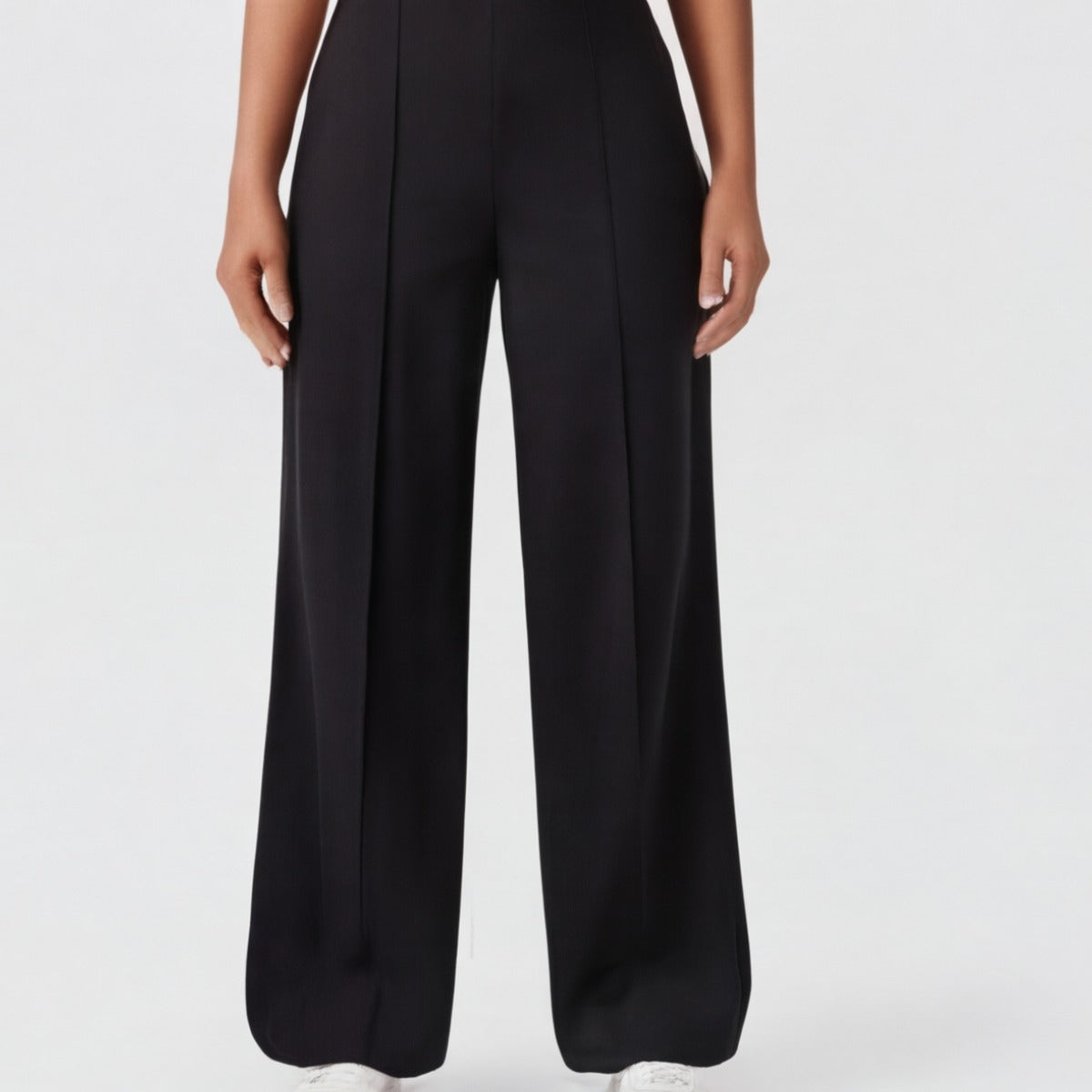 Women's Wide Leg High Waist Pants with Front Pleats