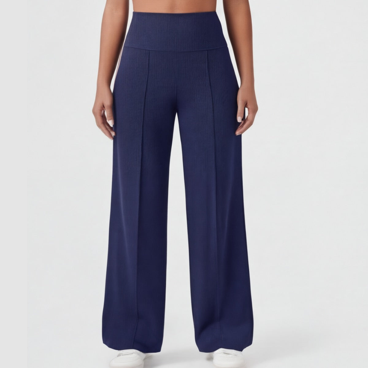Women's Wide Leg High Waist Pants with Front Pleats