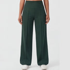 Women's Wide Leg High Waist Pants with Front Pleats