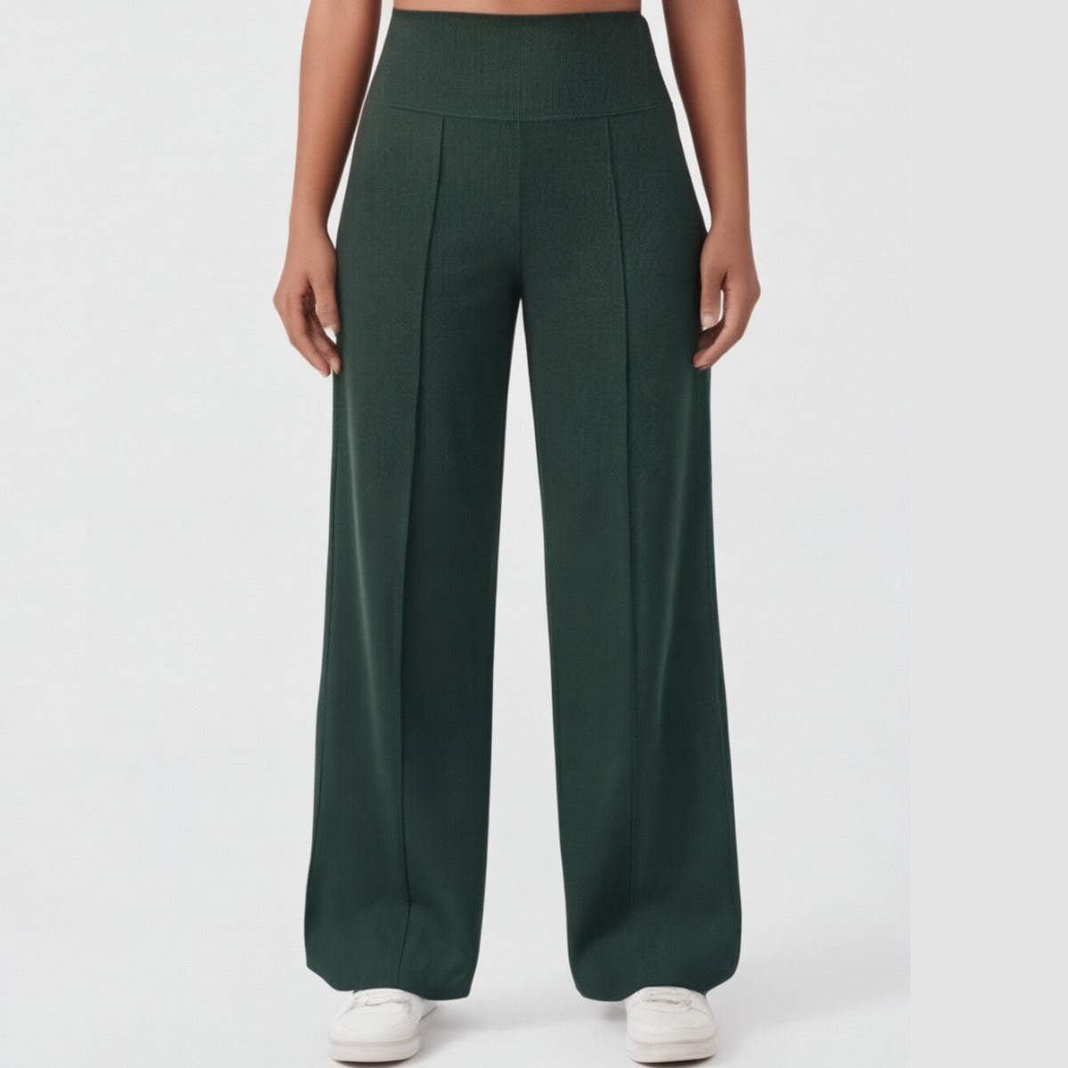 Women's Wide Leg High Waist Pants with Front Pleats