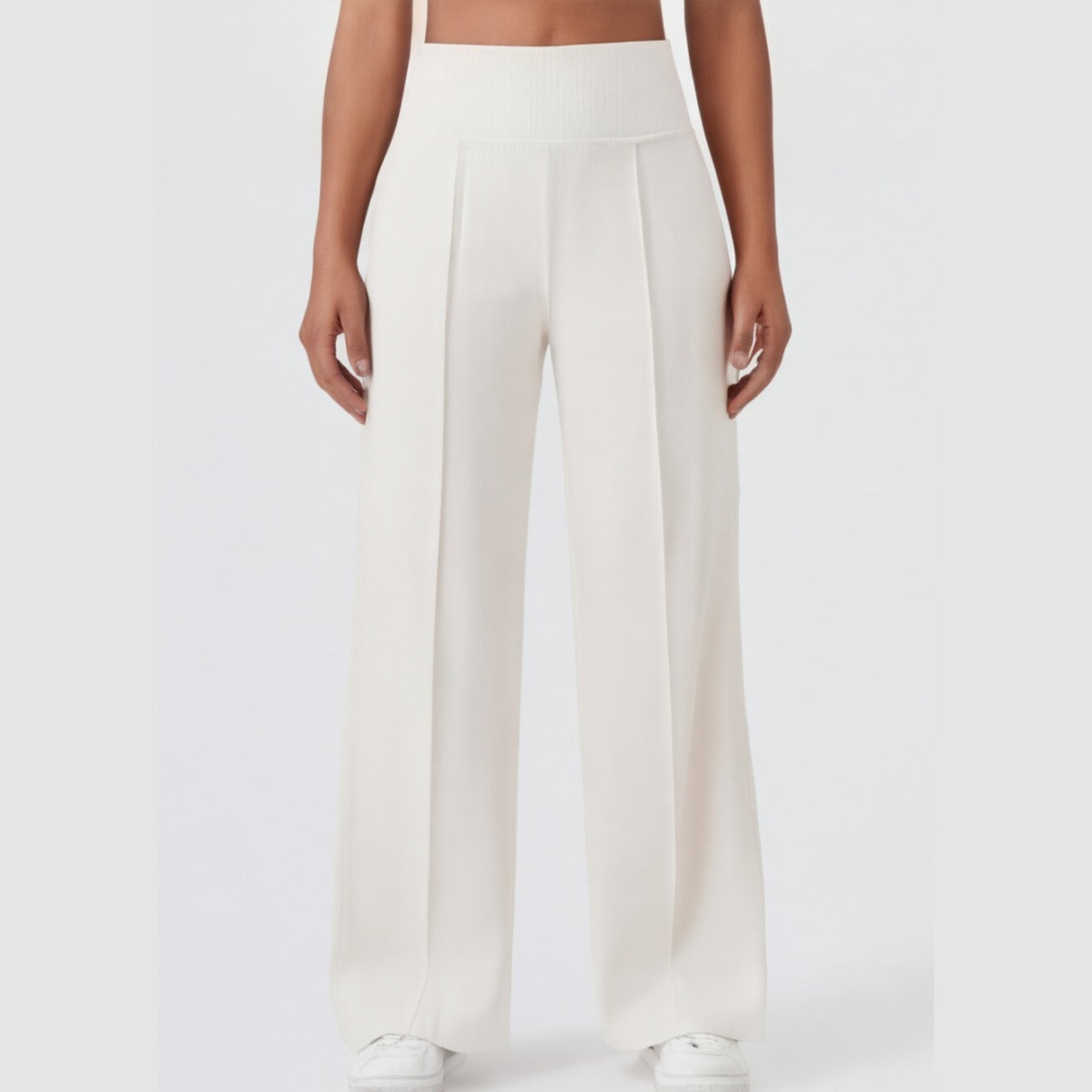Women's Wide Leg High Waist Pants with Front Pleats
