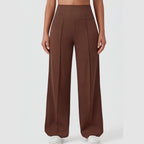 Women's Wide Leg High Waist Pants with Front Pleats