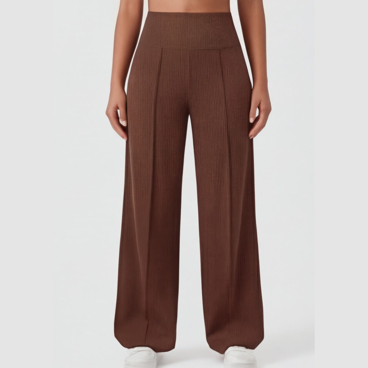 Women's Wide Leg High Waist Pants with Front Pleats