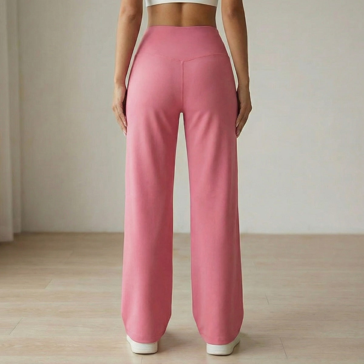 Women's Wide Leg High Waist Pants with Front Pleats