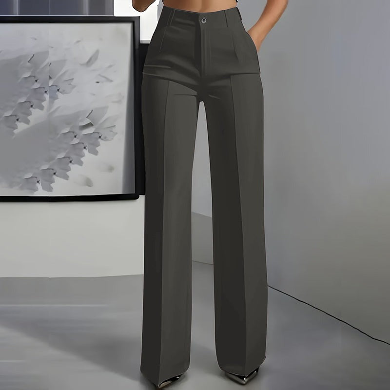 Women's Wide Leg High Waisted Pants with Pockets