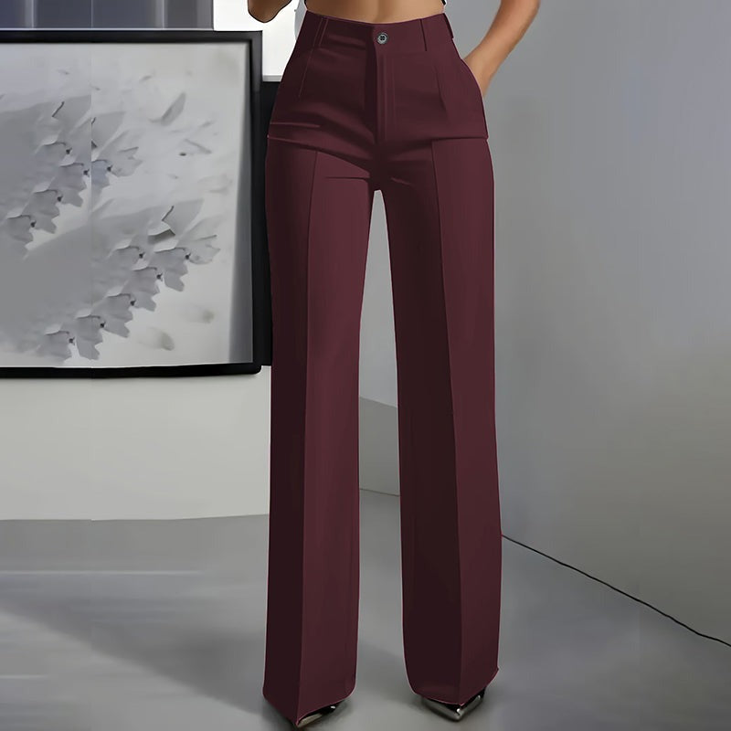 Women's Wide Leg High Waisted Pants with Pockets
