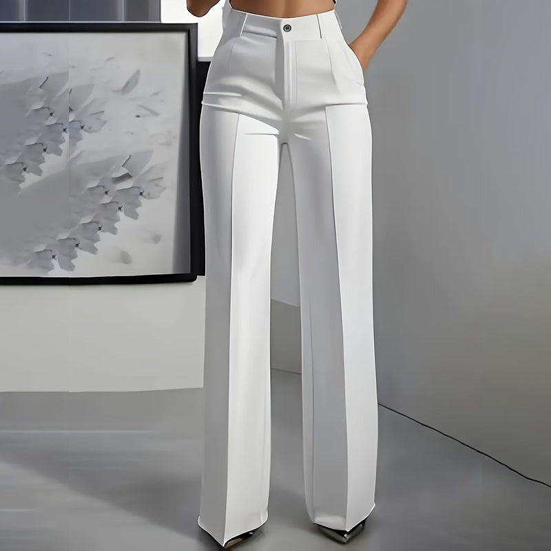 Women's Wide Leg High Waisted Pants with Pockets